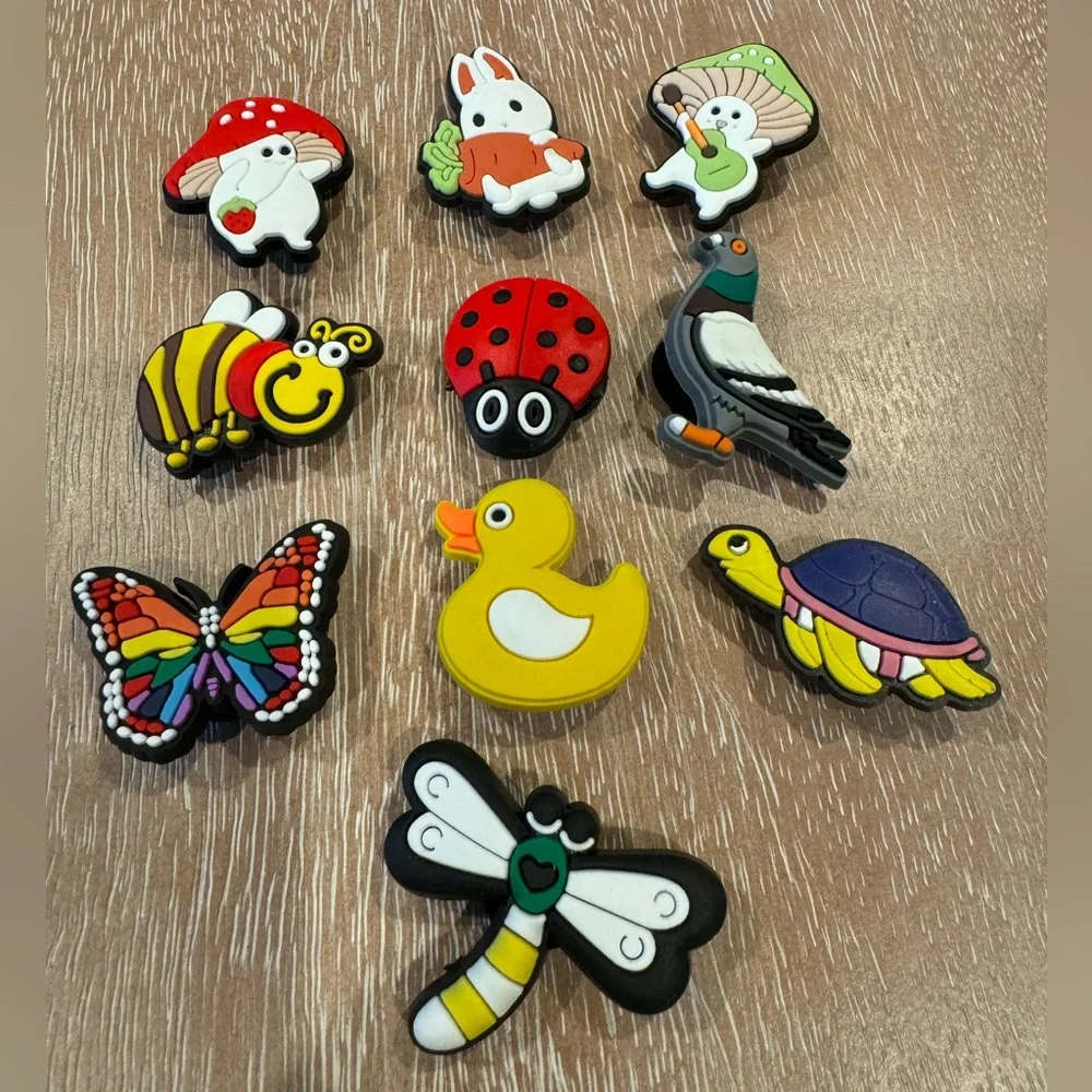 Garden friends Crocs charms, set of 10, new